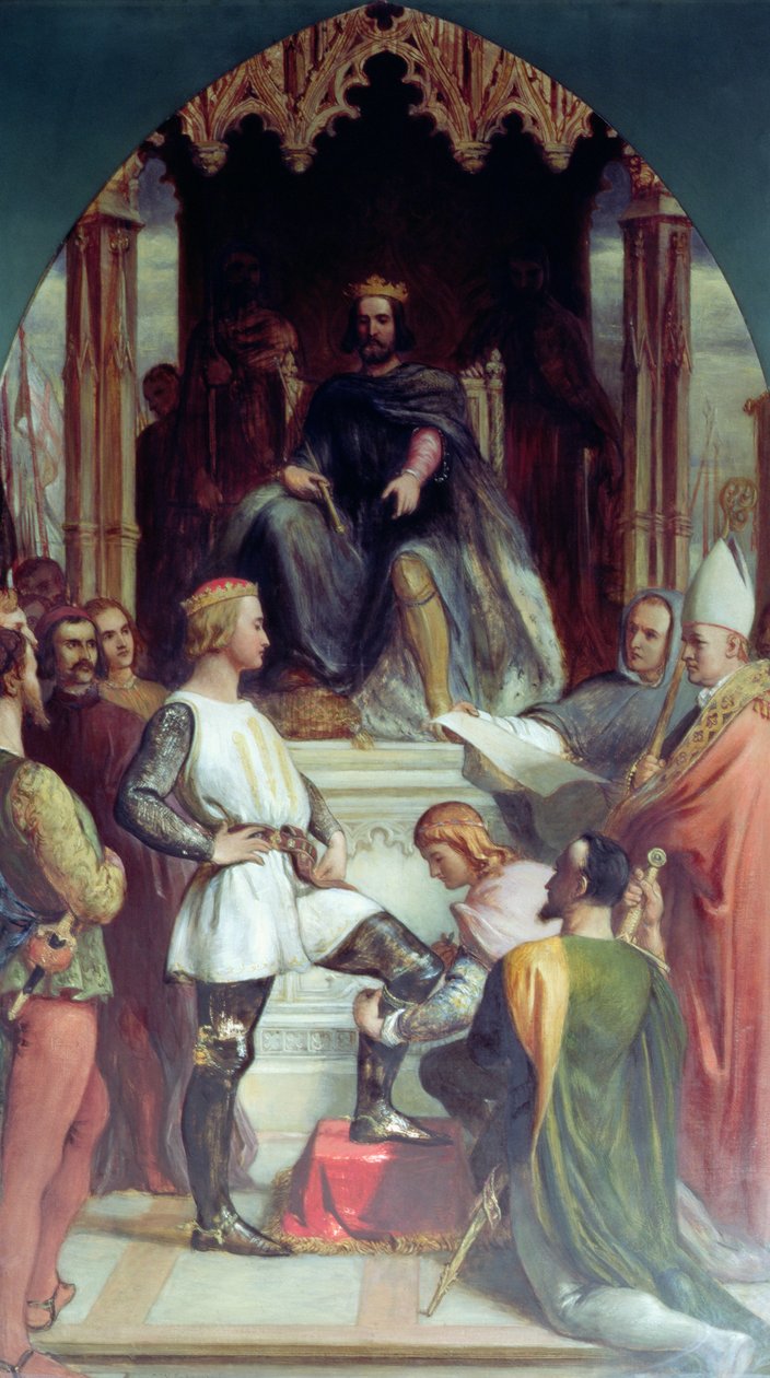 Eduardo, o Príncipe Negro (1330-76) de Charles West Cope