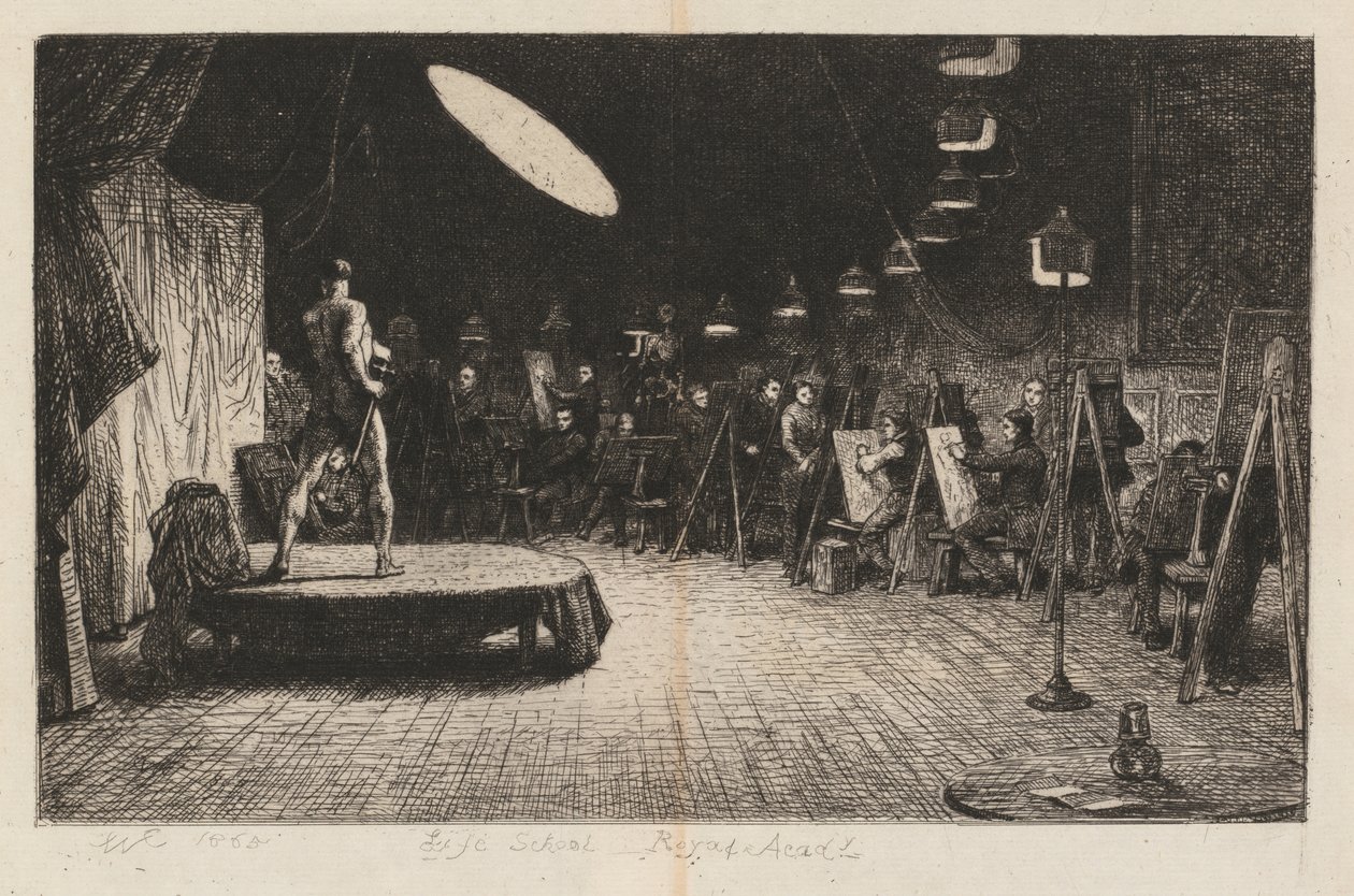 Academia Real da Escola da Vida, 1865. de Charles West Cope