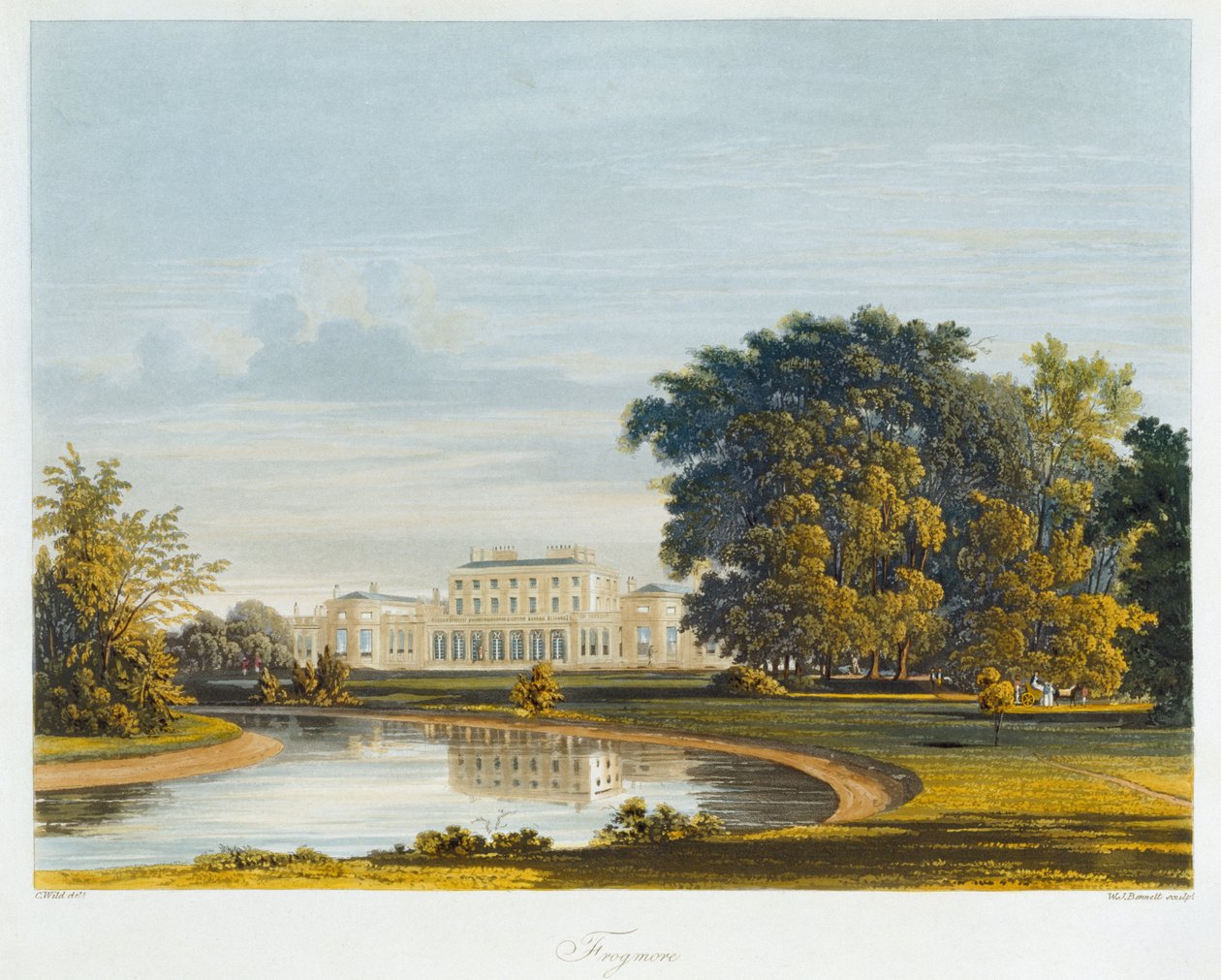Frogmore, de A História das Residências Reais, gravado por William James Bennett (1787-1844), por William Henry Pyne (1769-1843), 1819 de Charles Wild