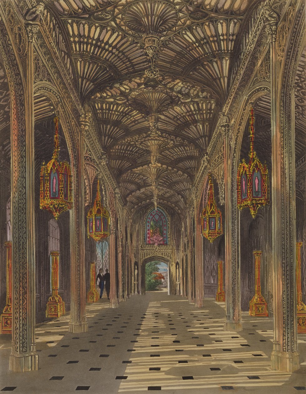 O Conservatório, Carlton House, de "A História das Residências Reais", de William Henry Pyne (1769-1843), gravado por Thomas Sutherland (n.1855), publicado em 1819 de Charles Wild