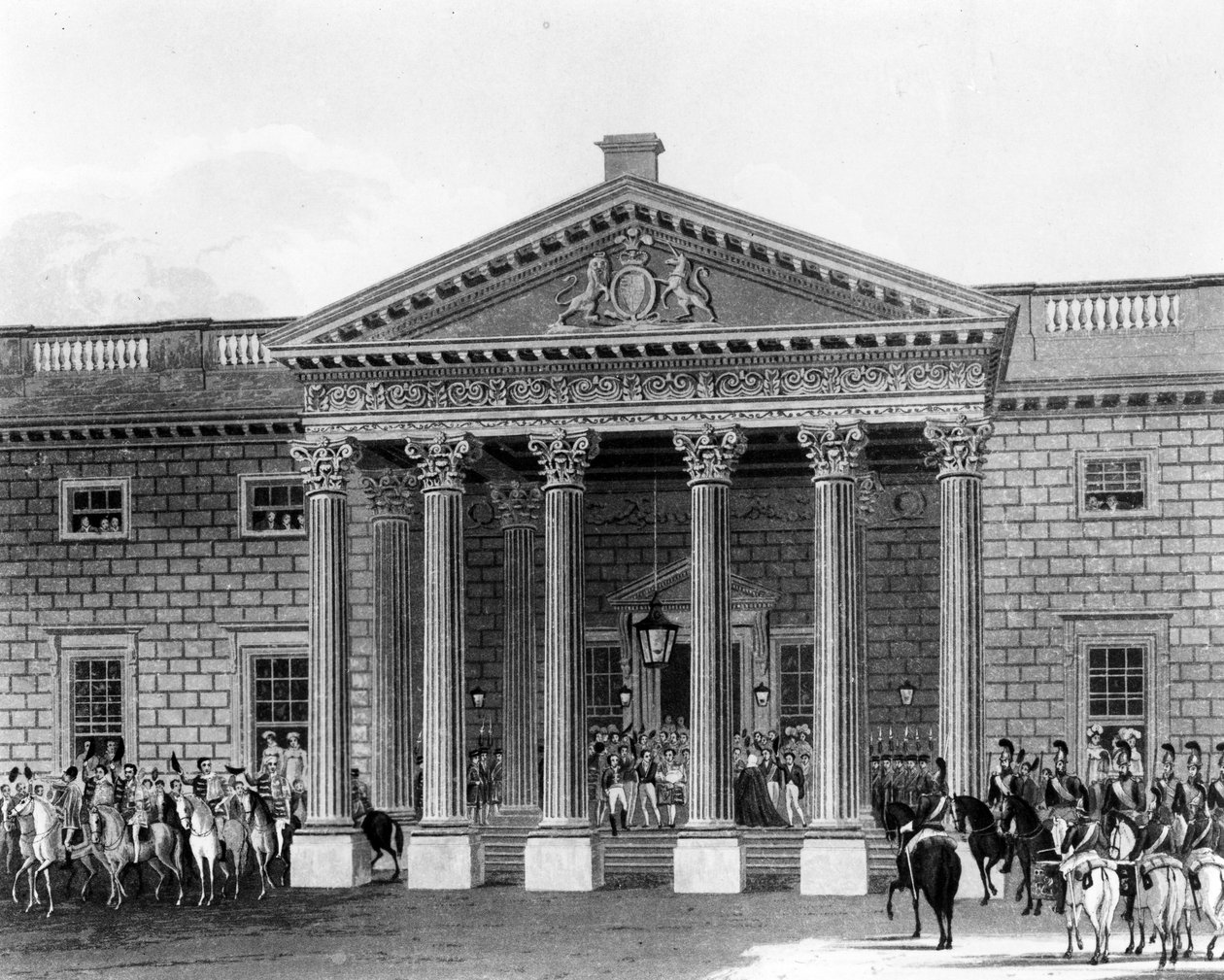 A coroação de George IV na Carlton House, gravada por Robert Havell II, 1824 de Charles Wild