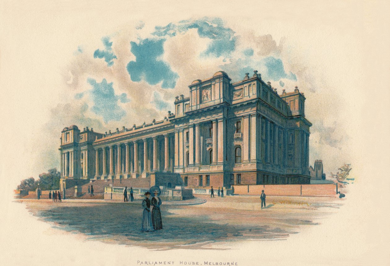 Parliament House, Melbourne, c1890 de Charles Wilkinson