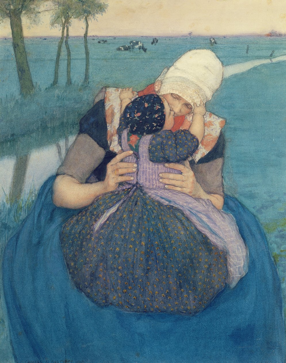 Mãe e Filho, 1900 de Charles William Bartlett
