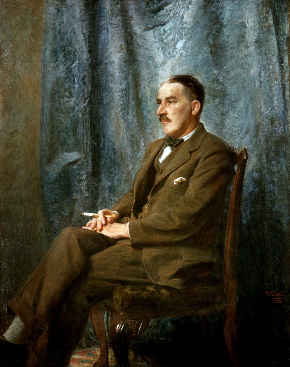 Retrato de Howard Carter, 1924 óleo sobre tela de Charles William Carter