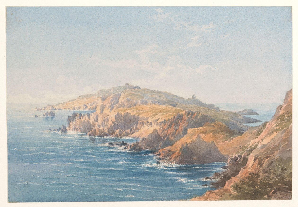 Paisagem costeira na Córsega de Charles William Meredith van de Velde