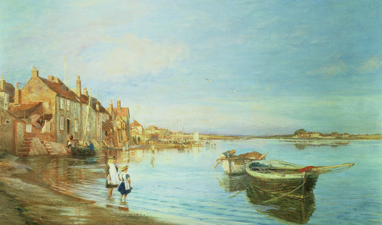 Tudo em um dia de verão, em Bosham, Sussex, 1888 de Charles William Wyllie