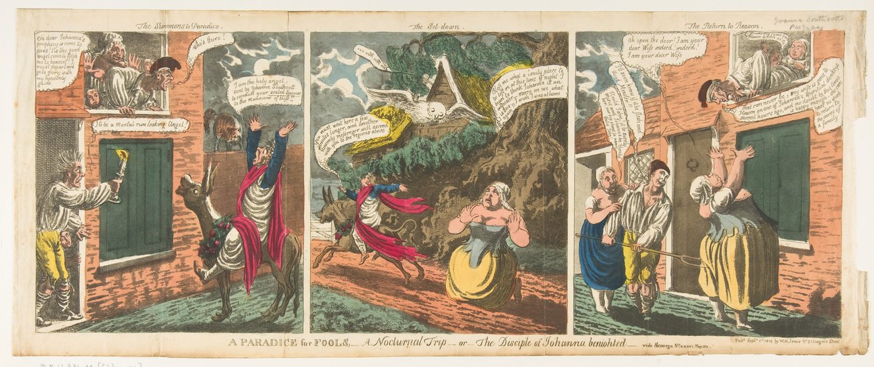 Um paradigma [sic] para os tolos - uma viagem noturna - ou o discípulo de Johanna ..., 1 de setembro de 1814. de Charles Williams
