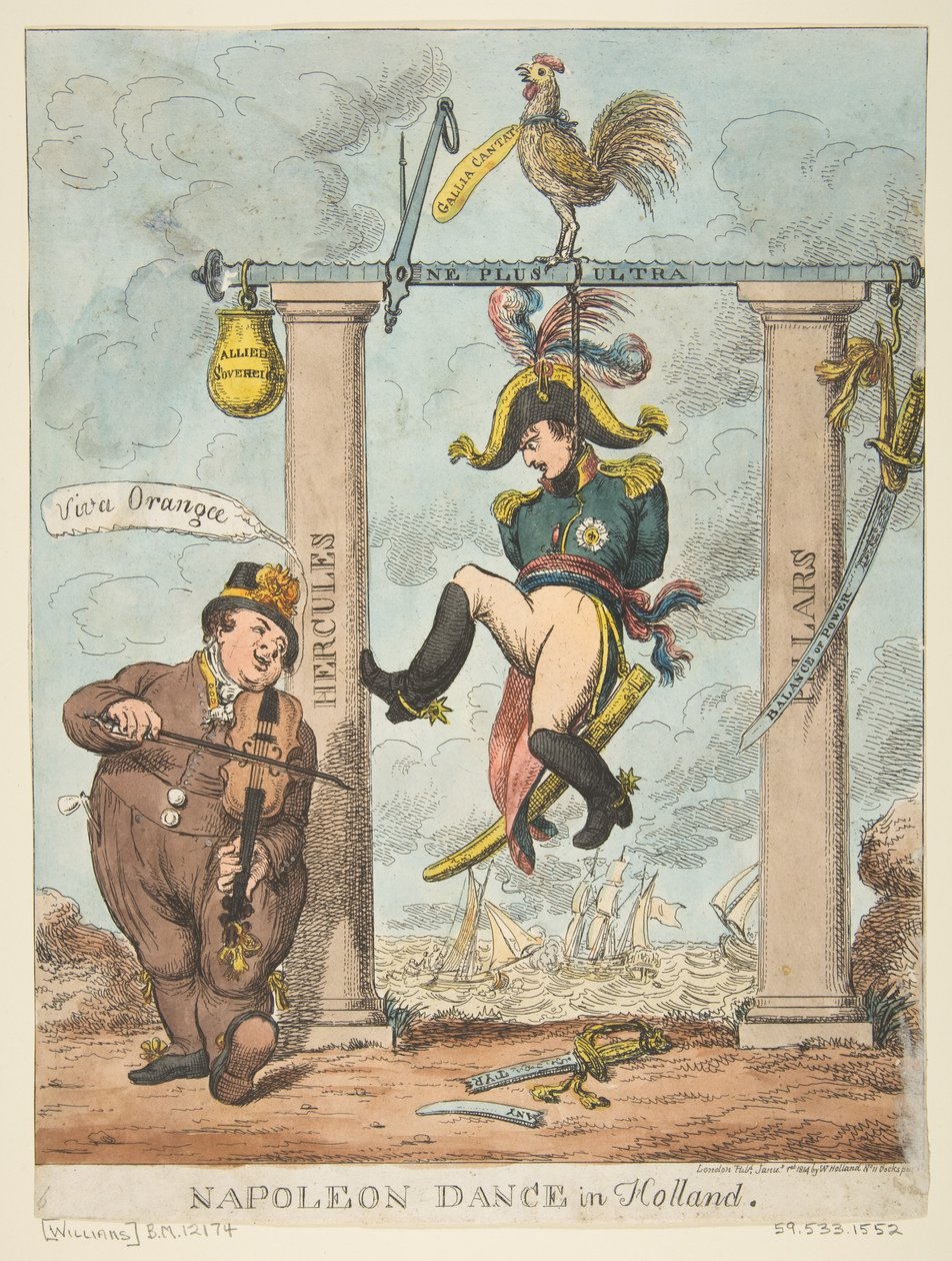 Dança de Napoleão na Holanda, 1º de janeiro de 1814 de Charles Williams