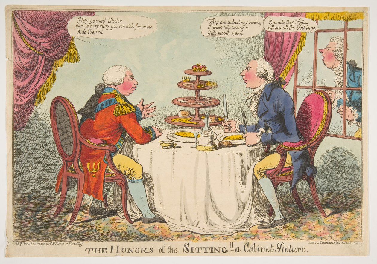 As honras da sessão! A Cabinet Picture, 30 de janeiro de 1805. de Charles Williams