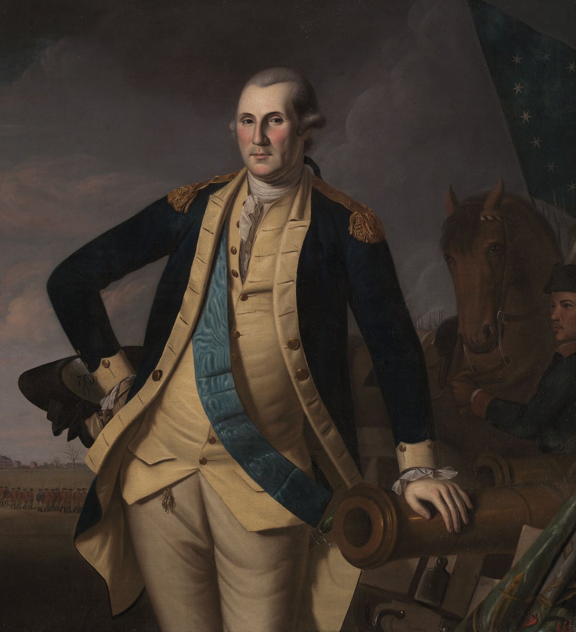 George Washington na Batalha de Princeton, c.1779 (óleo sobre tela) de Charles Willson (and workshop) Peale