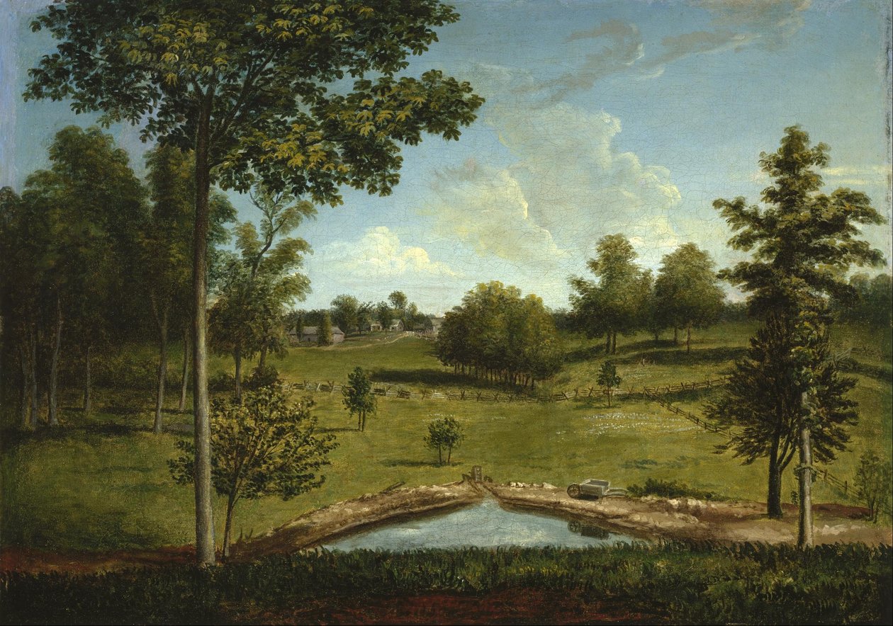 Paisagem em direcção a Sellers Hall a partir de Mill Bank de Charles Willson Peale