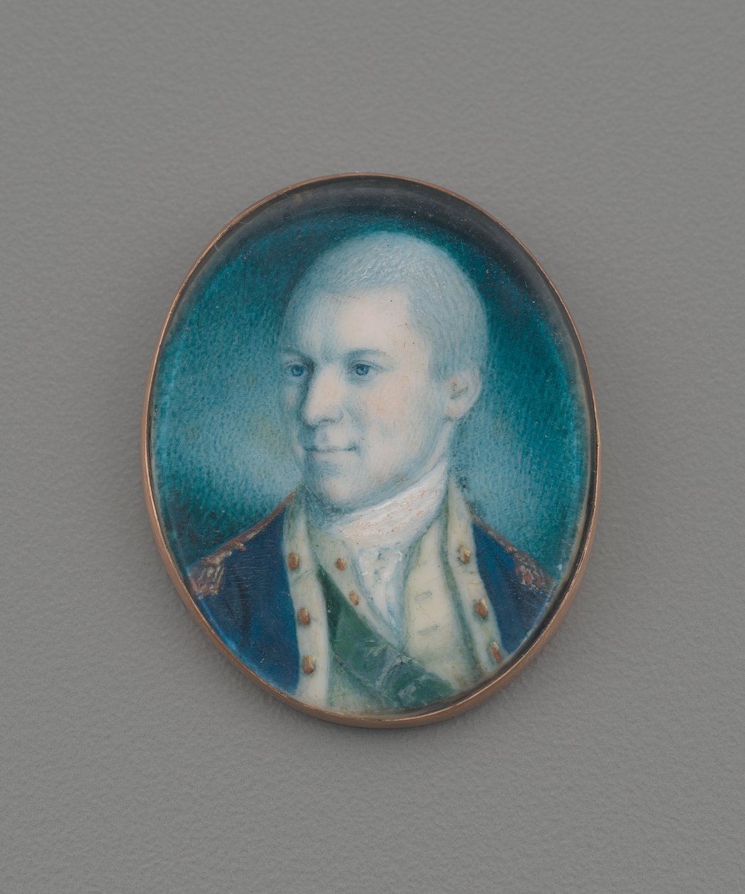 Tenente-Coronel Alexander Hamilton, 1777 (wc em marfim) de Charles Willson Peale