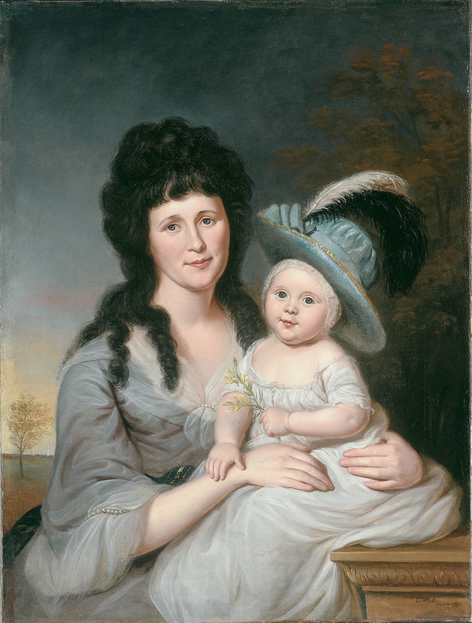 Sra. John Nicholson (Hannah Duncan) e John Nicholson, Jr. (Hannah Duncan). de Charles Willson Peale