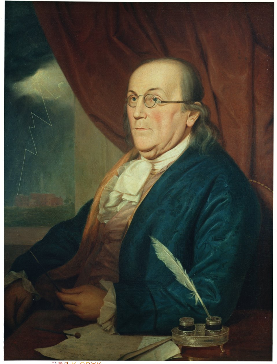 Retrato de Benjamin Franklin (1706-90) 1789 de Charles Willson Peale