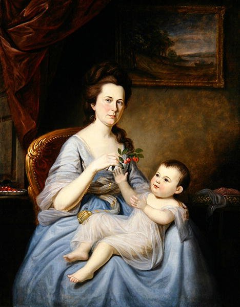 Retrato da Sra. David Forman e da Criança, c.1785 (óleo sobre tela) de Charles Willson Peale