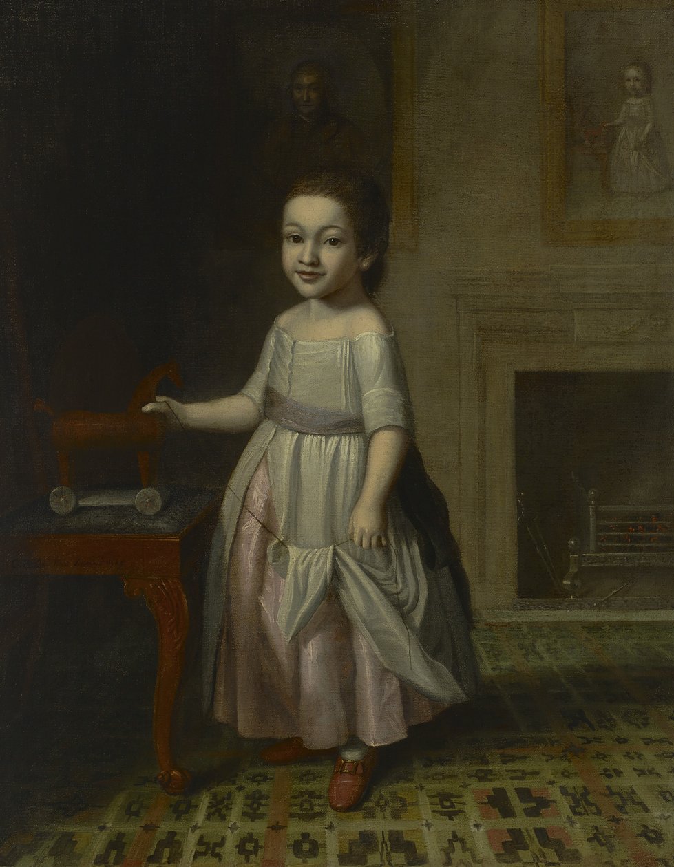 Retrato de um menino com um cavalo de brinquedo, 1768 de Charles Willson Peale