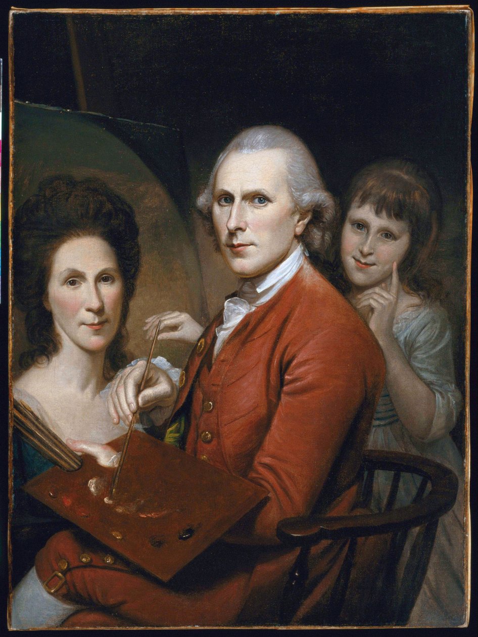 Auto-retrato com Angélica e Retrato de Rachel de Charles Willson Peale