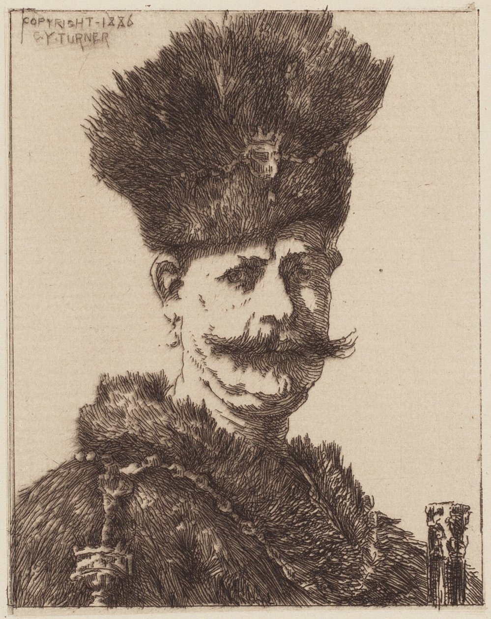 Retrato de um homem de Charles Yardley Turner
