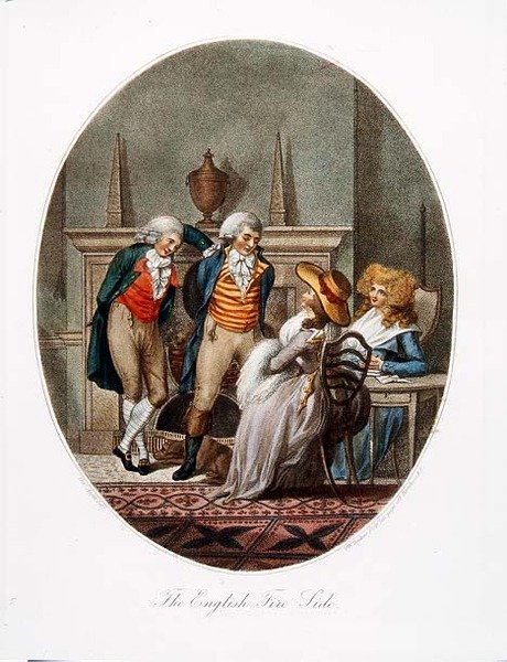 The English Fire Side, gravado por PW Tomkins (1760-1840) (aquatint) (ver também 64847, 64848 e 64849) de Charles after Ansell