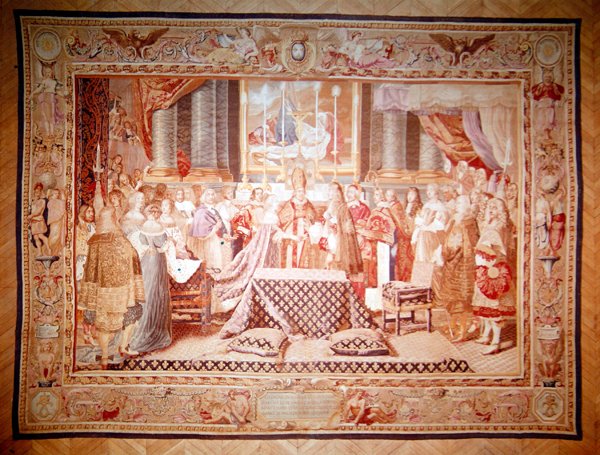 O casamento de Luís XIV e sua prima Maria Teresa de Espanha de Charles after Le Brun