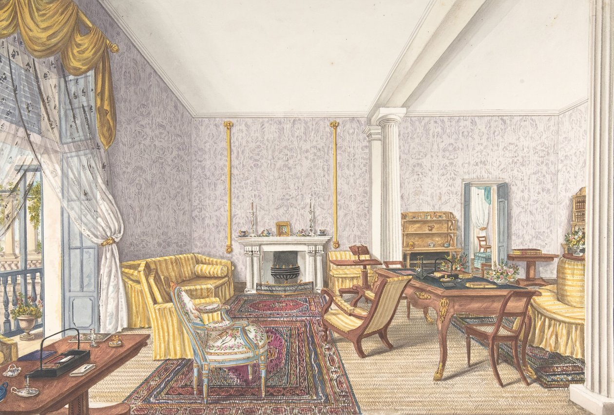 Design para interiores, ca. 1830. de Charles de Brocktorff