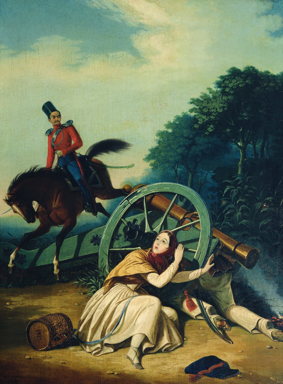 Cena da guerra franco-russa de 1812, década de 1830 de Charles de Hampeln