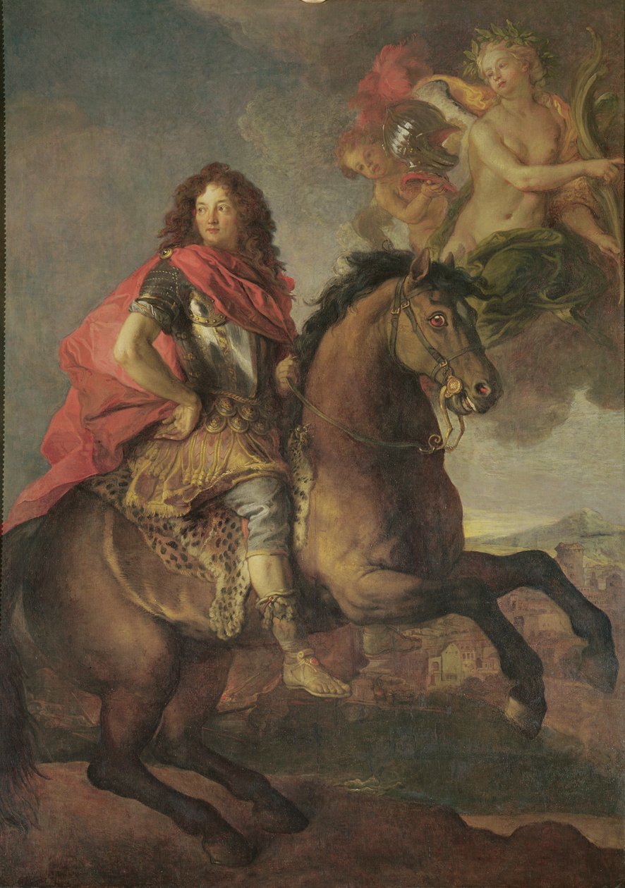 Retrato de Armand Jean Vignerot, duque de Richelieu no cerco de Castellamare em 1647 de Charles de la Fosse