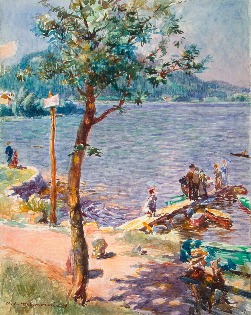 Vista de um lago, 1893. de Charles de Meixmoron de Dombasle