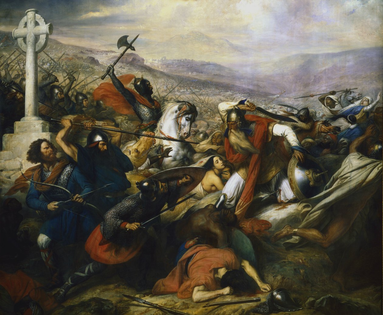 Charles Martel na Batalha de Tours, 1837. de Charles de Steuben