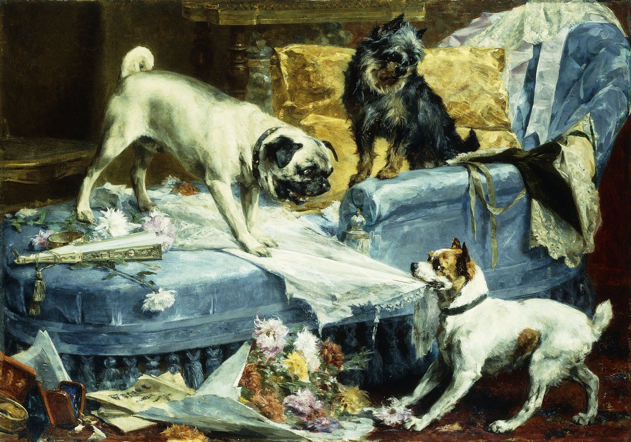 Jogando Havoc, 1894 de Charles van den Eycken