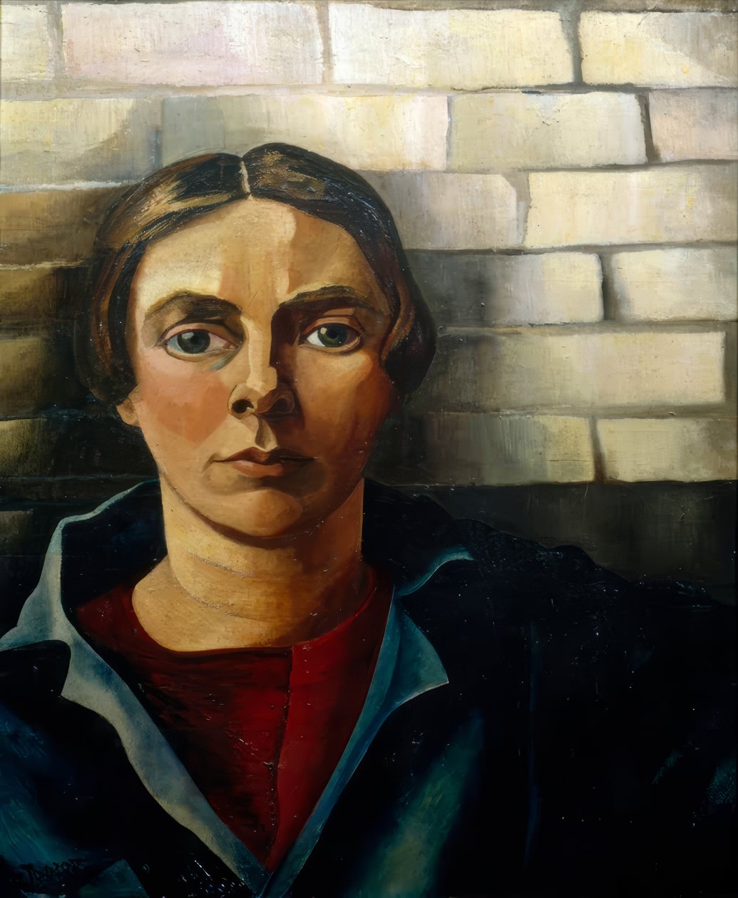 Auto-retrato diante de um muro de Charley Toorop