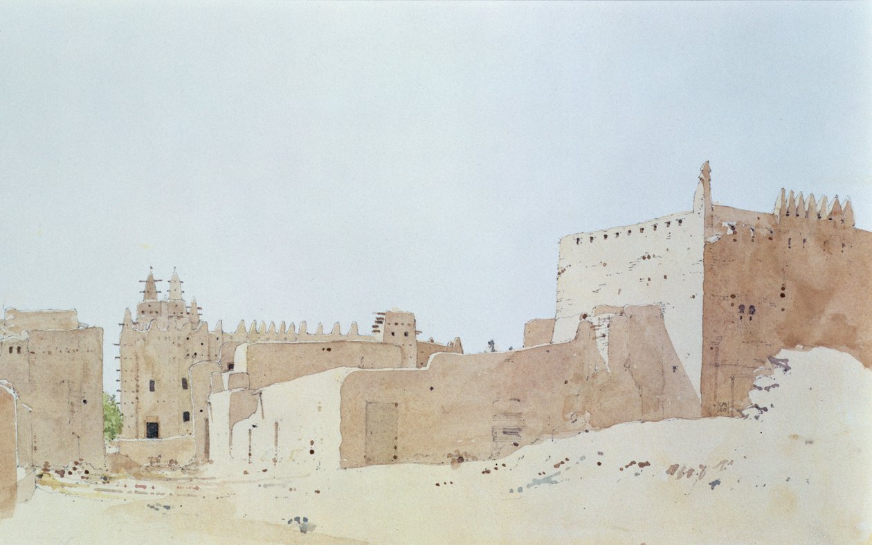 Djenne (Mali) Grande Mosquee, segunda-feira, 2000 de Charlie Millar