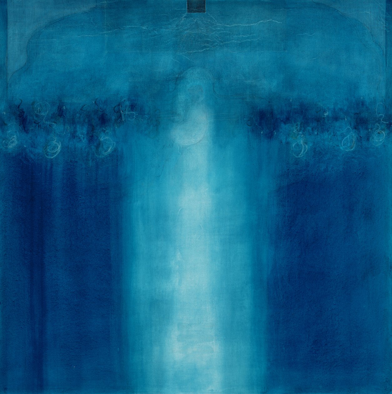 Pintura azul sem título, 1995 de Charlie Millar