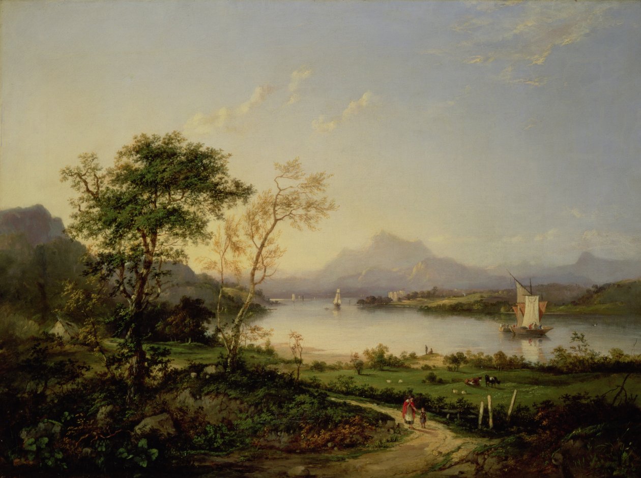 Uma vista do castelo de Elcho, olhando para Ben Lawers de Charlotte Nasmyth