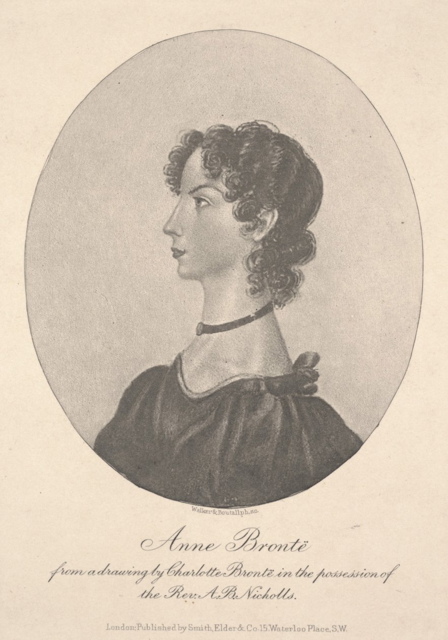 Anne Brontë, gravada por Walker & Boutall, c.1836-49 (gravura) de Charlotte Bronte