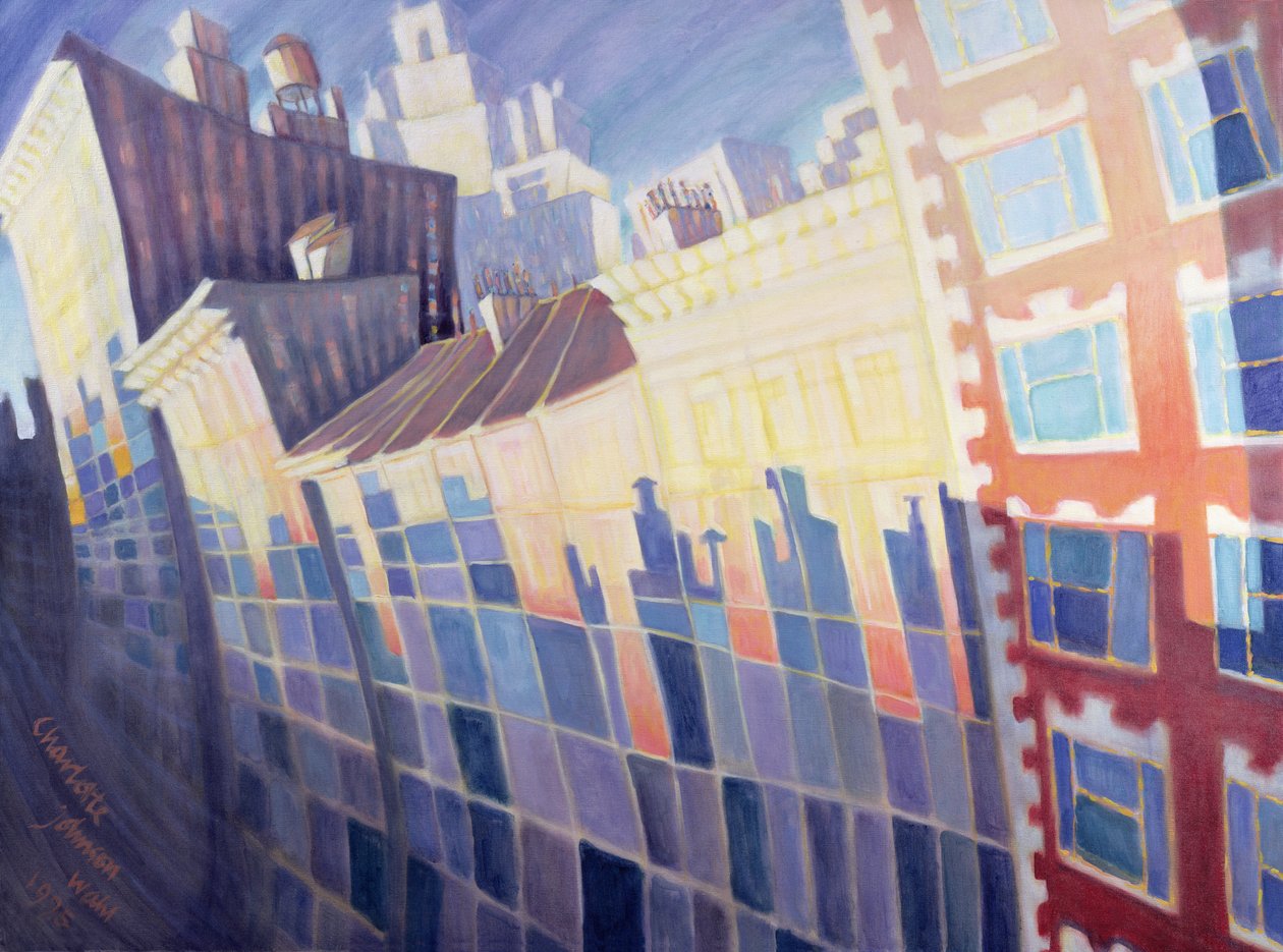 Pôr do sol, Waverly Place, Cidade de Nova York, 1995 de Charlotte Johnson Wahl