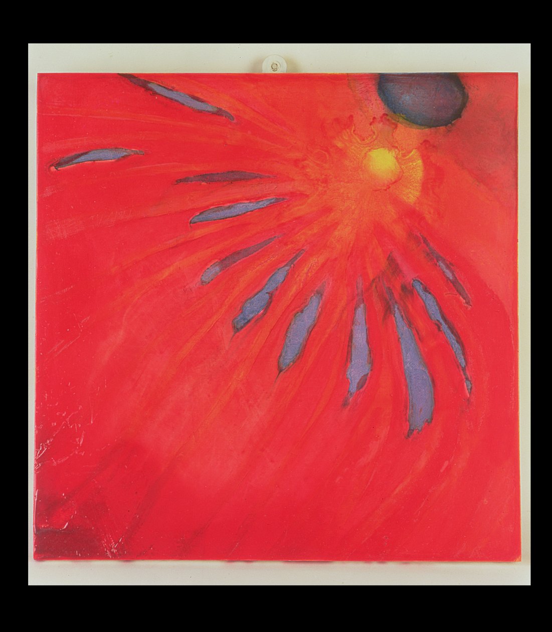Fan Fire, 1997 (óleo e esmalte na placa gesso) de Charlotte Johnstone