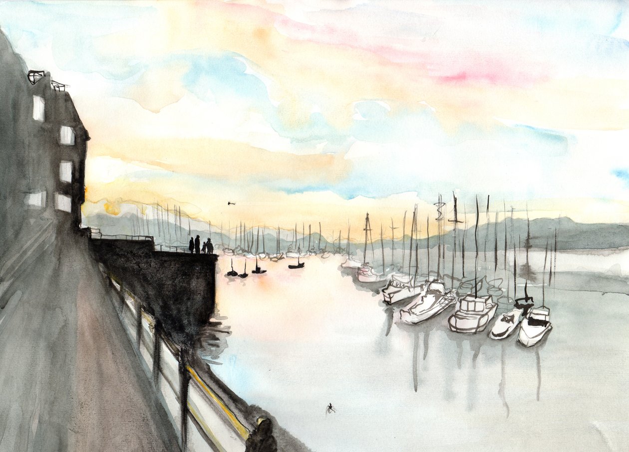Falmouth, 2013 (aquarela) de Charlotte Orr