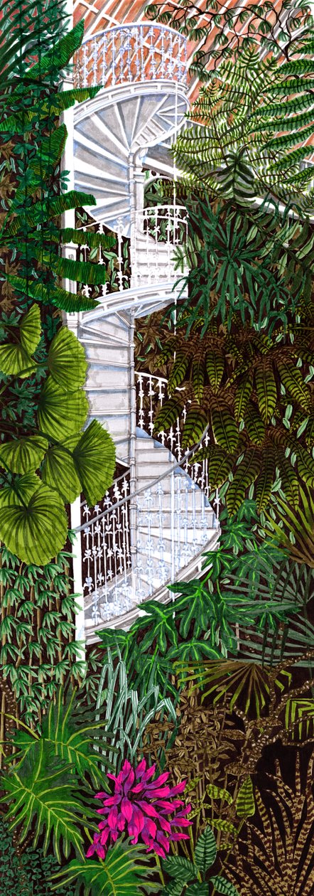 Kew Gardens #2, 2020 (canetas em papel) de Charlotte Orr