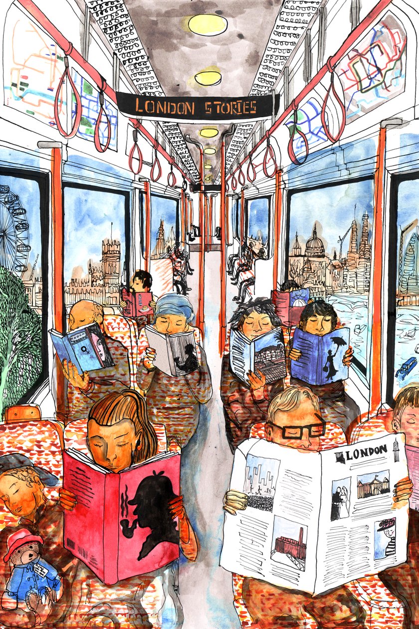 Histórias de Londres, 2018 (tinta e aquarela) de Charlotte Orr