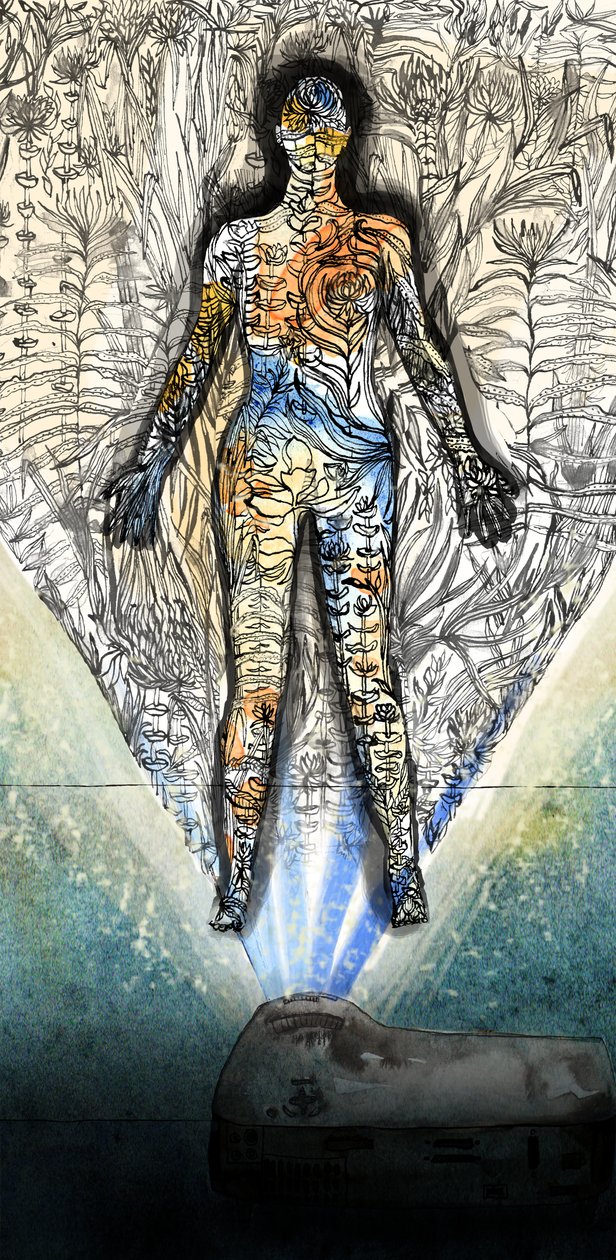 Projeção, 2018 (tinta e aquarela) de Charlotte Orr