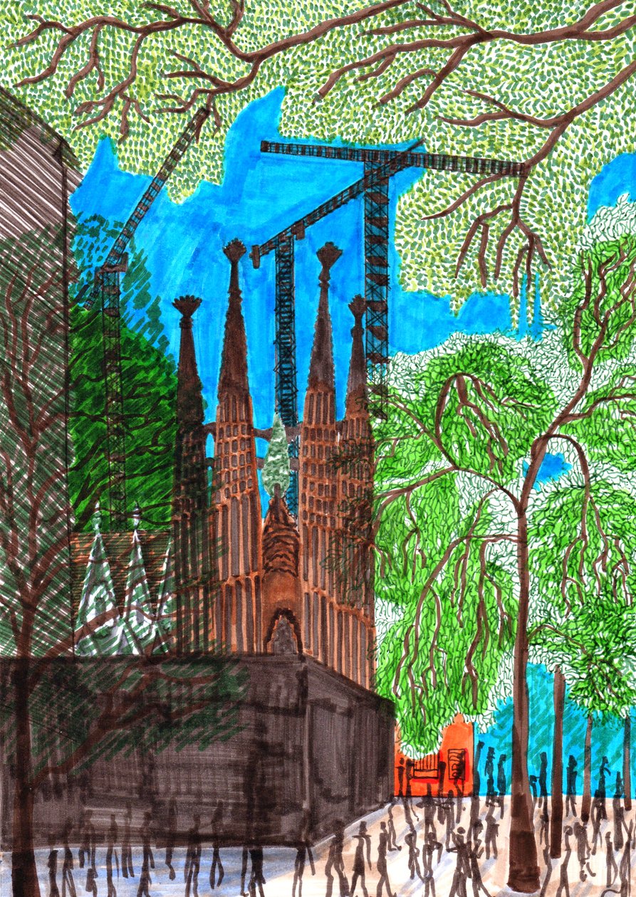 Sagrada Família, 2017 (canetas) de Charlotte Orr
