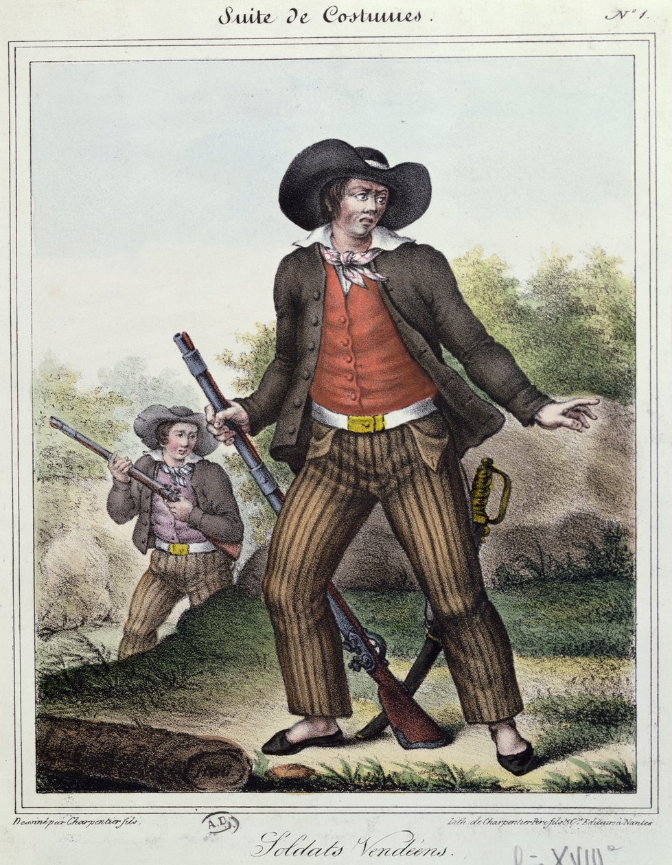 Soldados da Vendéia na época da Revolução Francesa, c.1845 de Charpentier