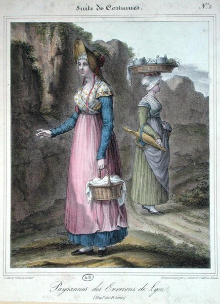 Roupas de camponeses da região de Lyon de Charpentier