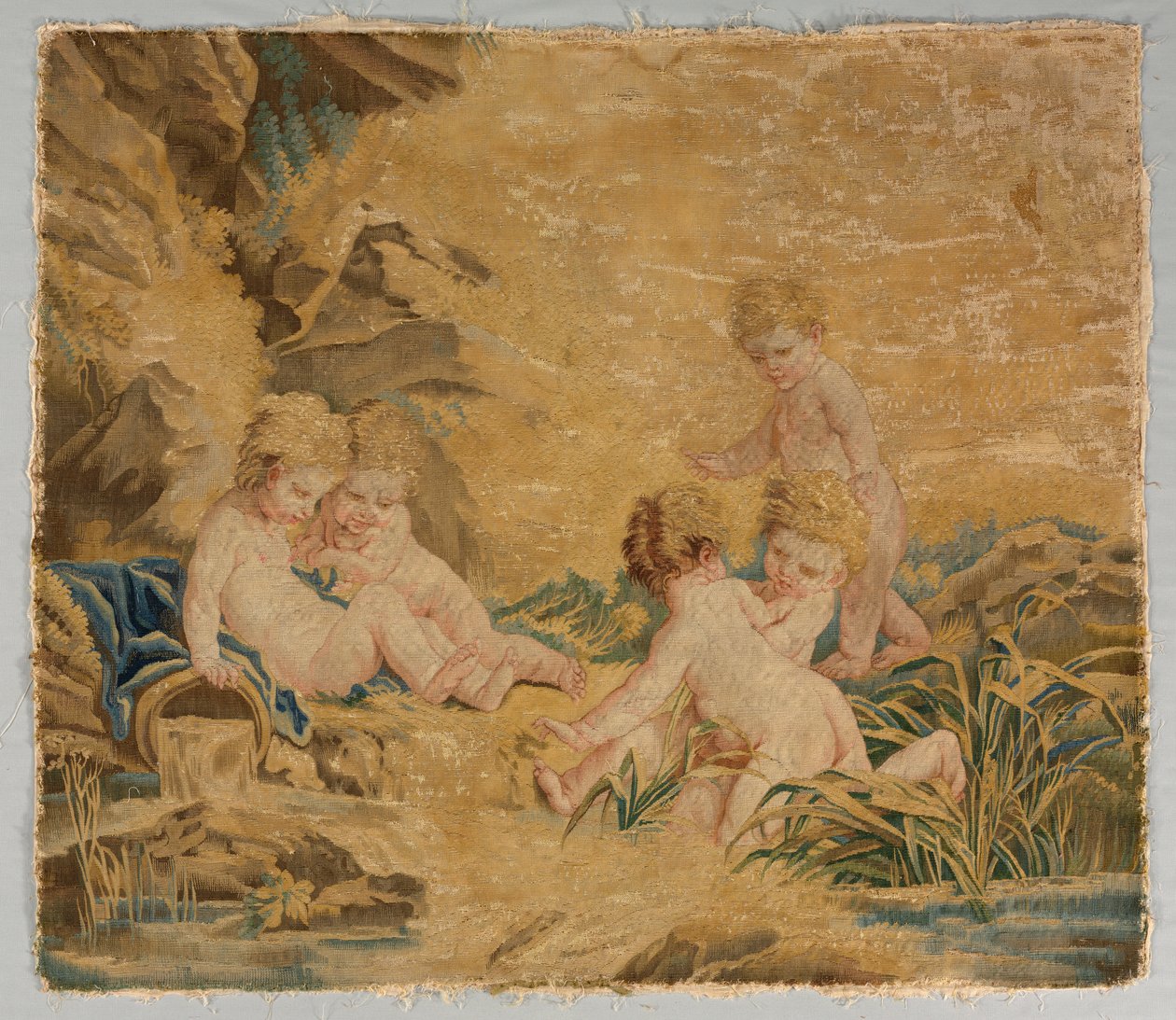 Crianças Brincando: O Banho, 1700. de Charron