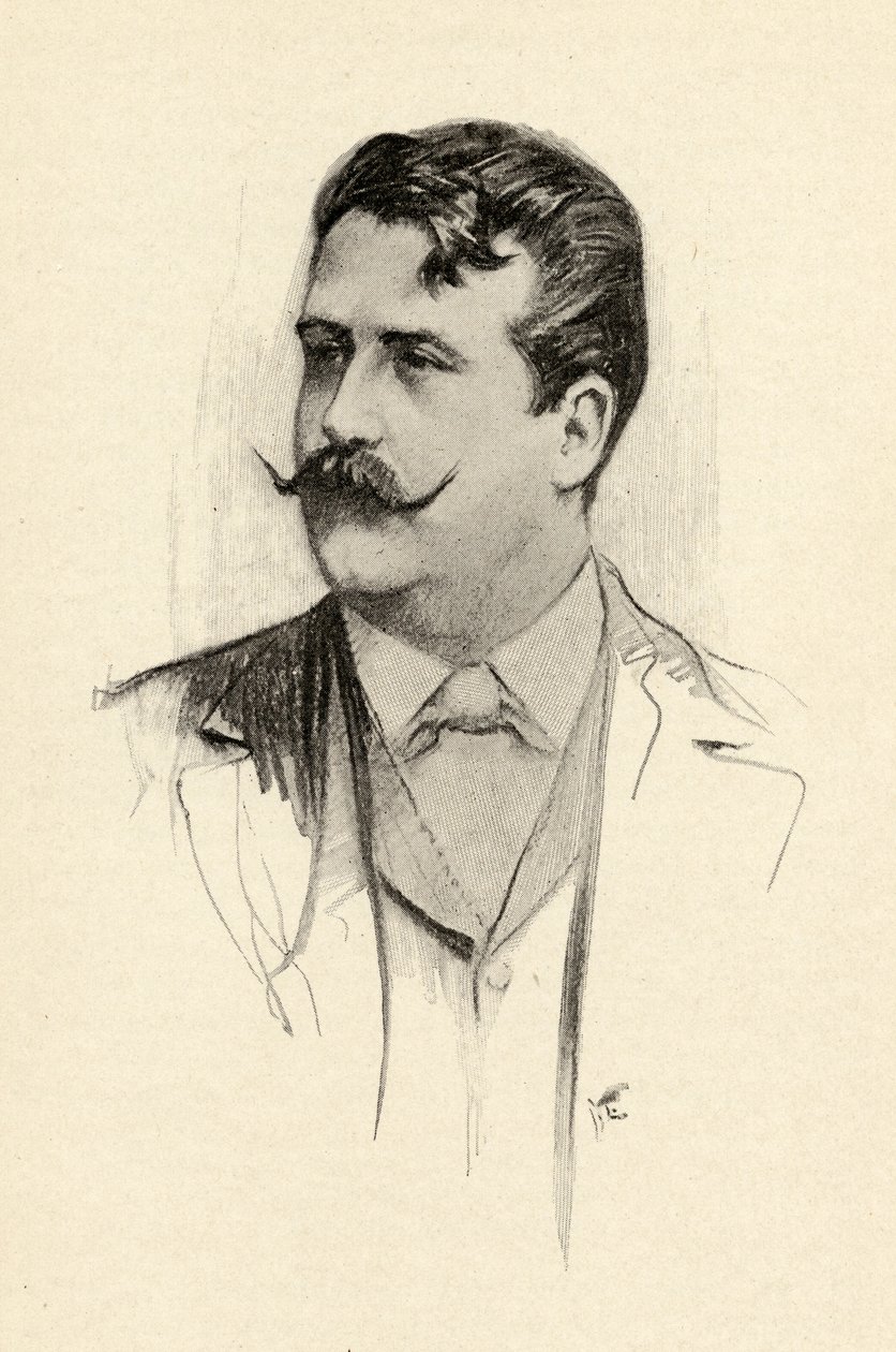 Ilustração de Ruggero Leoncavallo (1857-1919) de &39;The Lure of Music&39; por Olin Downes, 1922 de Chase Emerson