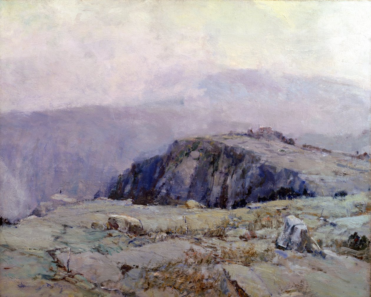 Paisagem rochosa (óleo sobre tela) de Chauncey Foster Ryder