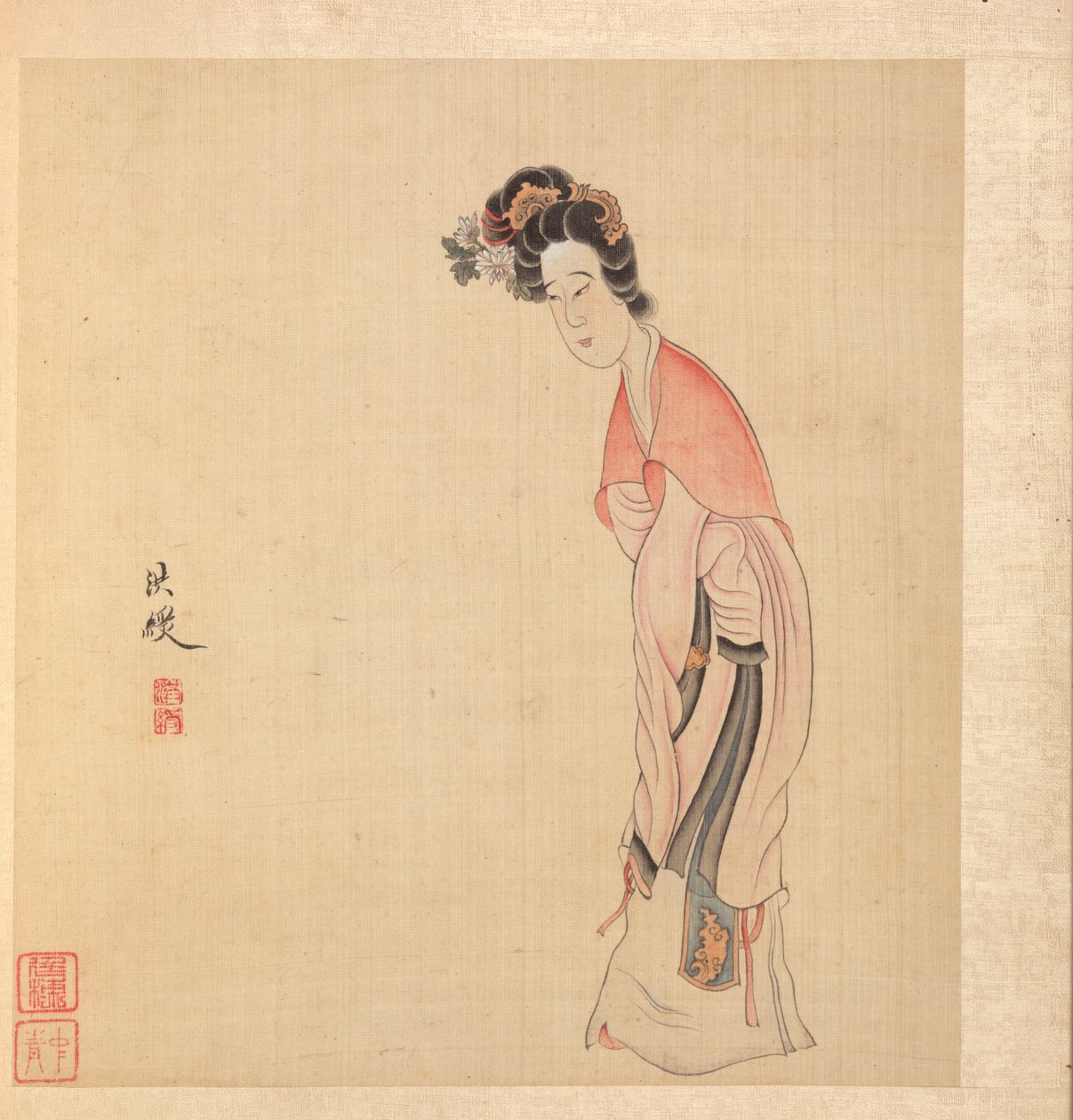 Pinturas segundo Mestres Antigos: A Lady, 1598-1652. de Chen Hongshou