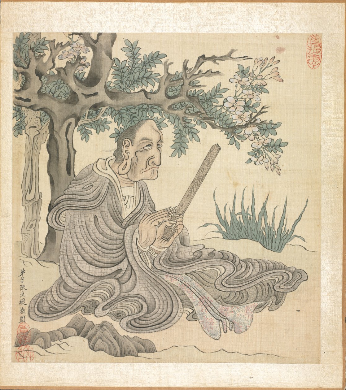 Pinturas após Mestres Antigos: A Lohan [depois de Kuan-hsiu] de Chen Hongshou