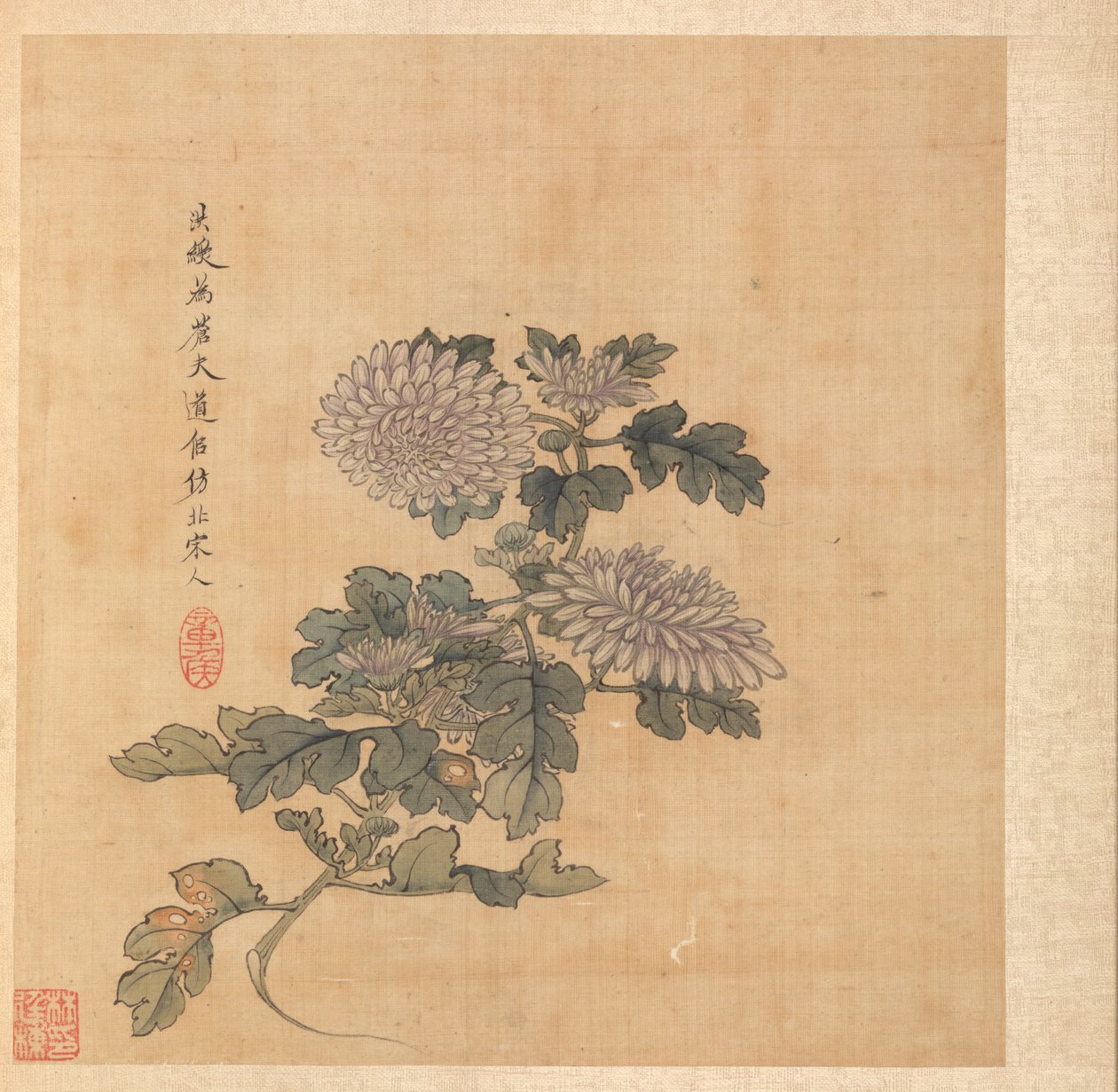 Pinturas segundo mestres antigos: crisântemo, 1598-1652. de Chen Hongshou